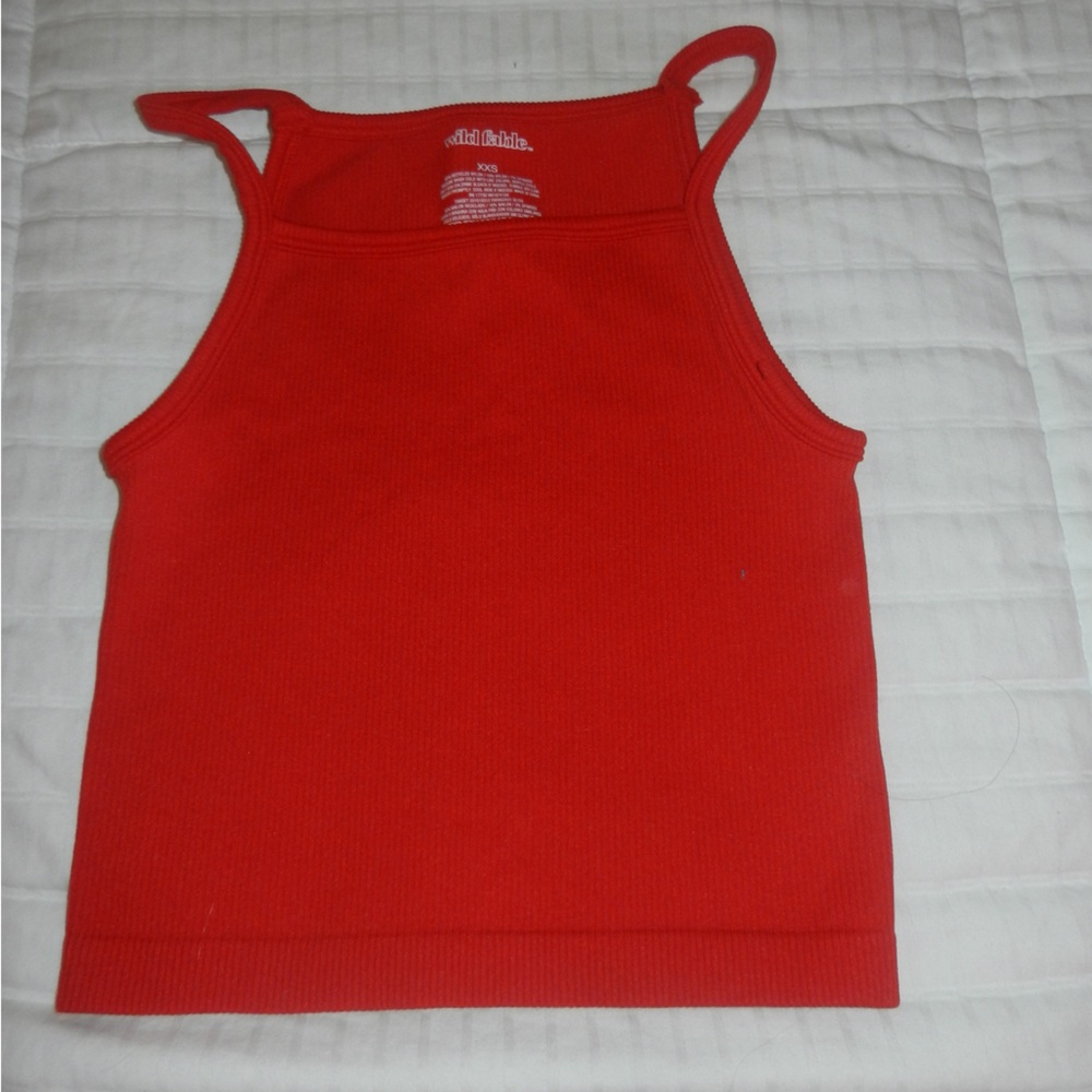 Wild Fable red tight fit crop top